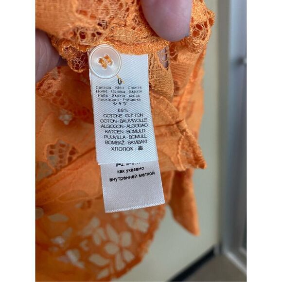 Forte Forte NWT Alen + On Lace in Tangerine Size 0 IT/ 2 US - Picture 10 of 12